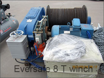 Eversafe ship launching winch 8 T