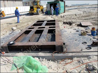 Ground anchor for ship launch winch