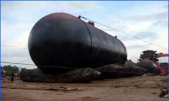 Move Oil tank with marine air bags 